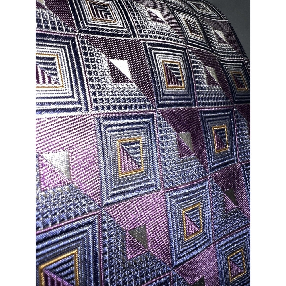 Mark Pendleton Tie Men OS Purple Geometric Silk Nordstrom Formal Business Modern